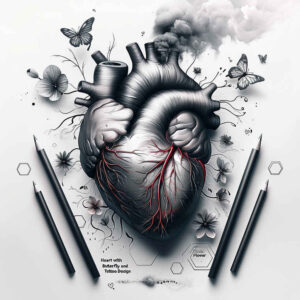 hearts tattoo design ideas refined lines ornate for stomach