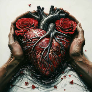 hearts tattoo design ideas Surrealism psychic energy romantic for outer arm