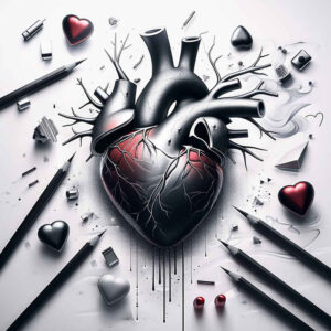 hearts tattoo design ideas deep blacks strong embodying endurance