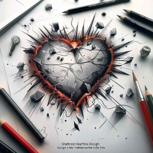 hearts tattoo design ideas color saturation strong represents strength