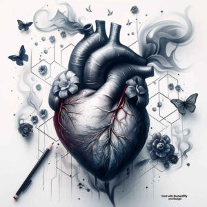 tattoo-heart – tattoo design ideas free ai generated – neotraditional-rich-shading – for-upper-back – Gallery: hearts-inkby-ai