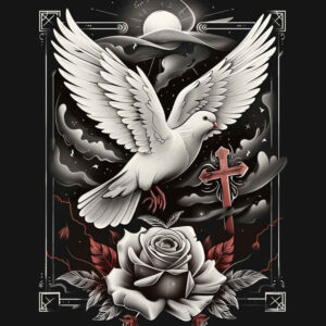 divine-presence – tattoo design ideas free ai generated – surrealism-displaced-objects – for-nape – Gallery: holy-spirit-inkby-ai
