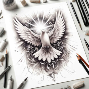 divine-spirit-within – tattoo design ideas free ai generated – realism-form-fidelity – for-heel – Gallery: holy-spirit-inkby-ai