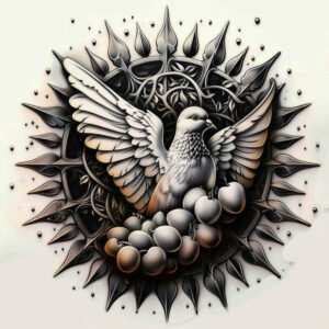dove-symbol – tattoo design ideas free ai generated – realism-precise-gradient – for-inner-arm – Gallery: holy-spirit-inkby-ai