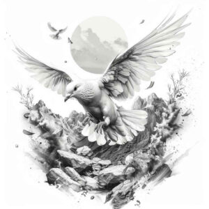 fire-of-the-holy-spirit – tattoo design ideas free ai generated – surrealism-juxtaposition – for-knee – Gallery: holy-spirit-inkby-ai