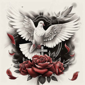 holy-spirit-art – tattoo design ideas free ai generated – realism-living-skin – for-full-back – Gallery: holy-spirit-inkby-ai
