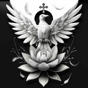 holy-spirit-grace – tattoo design ideas free ai generated – realism-depth-of-field – for-chest – Gallery: holy-spirit-inkby-ai