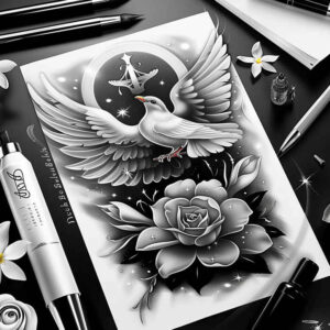 holy-spirit-love – tattoo design ideas free ai generated – neotraditional-vivid-detail – for-ribs – Gallery: holy-spirit-inkby-ai