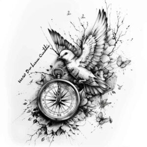 protector-spirit – tattoo design ideas free ai generated – surrealism-psychological-depth – for-lower-thigh – Gallery: holy-spirit-inkby-ai