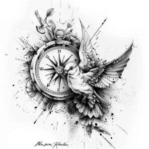 spirit-from-heaven – tattoo design ideas free ai generated – realism-surface-complexity – for-toe – Gallery: holy-spirit-inkby-ai
