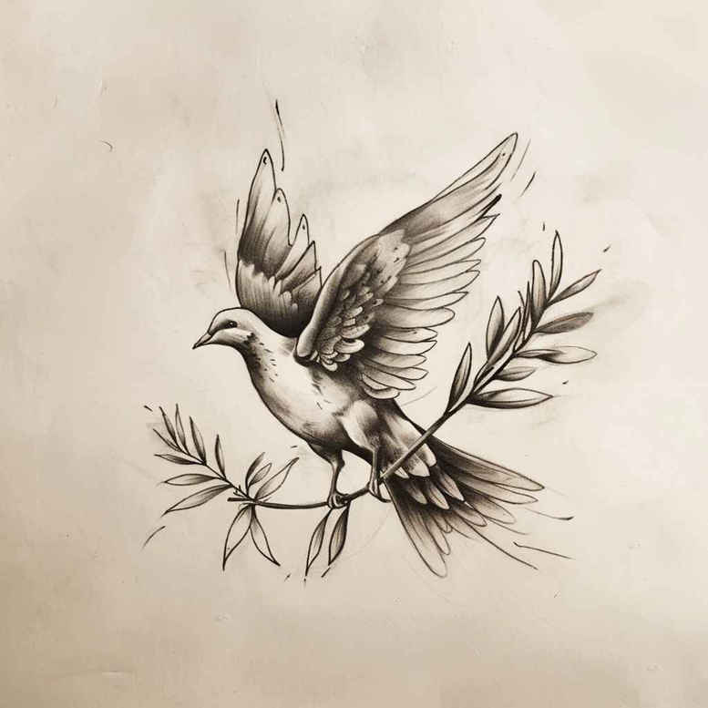 spirit-inspiration – tattoo design ideas free ai generated – surrealism-fantasy-inspired – for-calf – Gallery: holy-spirit-inkby-ai