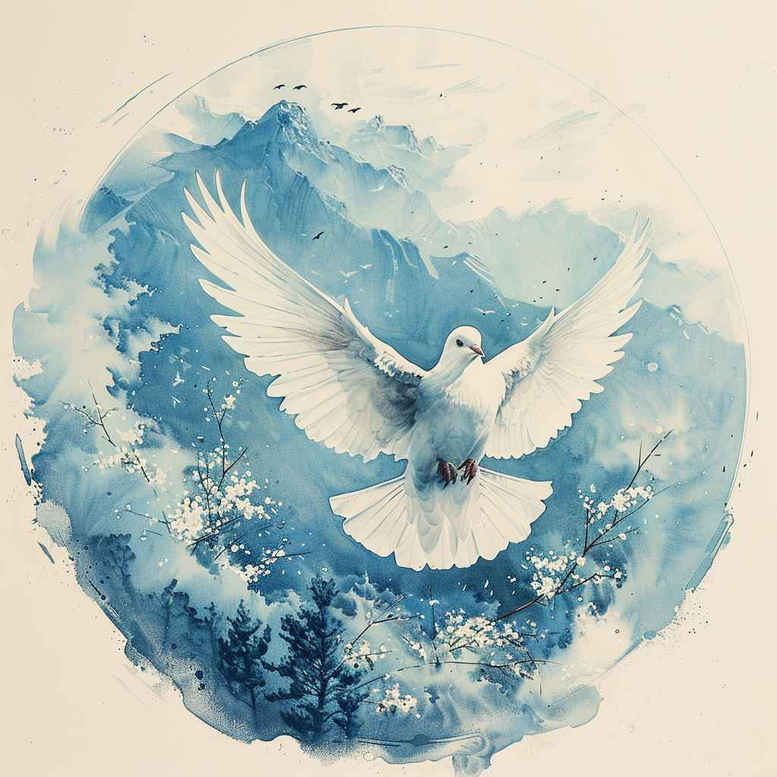 spirit-of-power – tattoo design ideas free ai generated – neotraditional-layered-shading – for-ribs – Gallery: holy-spirit-inkby-ai