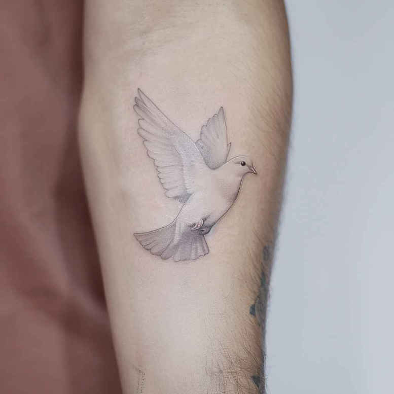 holy-spirit tattoo design ideas Realism true skin celestial embodying strength