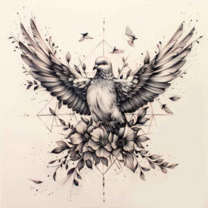 holy-spirit tattoo design ideas refined contrast divine for palm