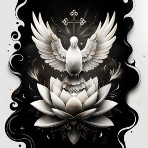 holy-spirit tattoo design ideas Surrealism symbolism sacred aura symbol of resilience