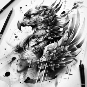 spiritual-protection-realism-light-play-for-back-of-neck – tattoo design ideas free ai generated – Gallery: horus-inkby-ai