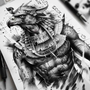 sun-god-realism-high-resolution-tattoo-for-temple – tattoo design ideas free ai generated – Gallery: horus-inkby-ai