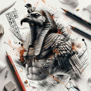 horus-spiritual-surrealism-illusionary-for-shoulder-blade – tattoo design ideas free ai generated – Gallery: horus-inkby-ai