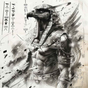 horus tattoo design ideas dramatic lighting celestial for lower arm