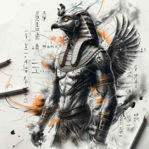 horus tattoo design ideas layered color divine watch for chest