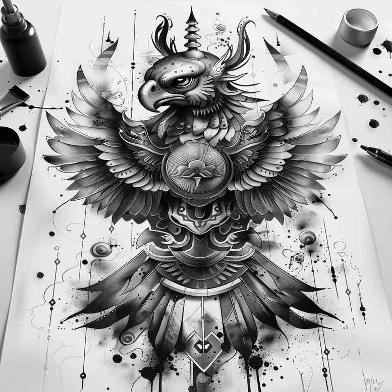 horus tattoo design ideas intricate falcon head determination and power