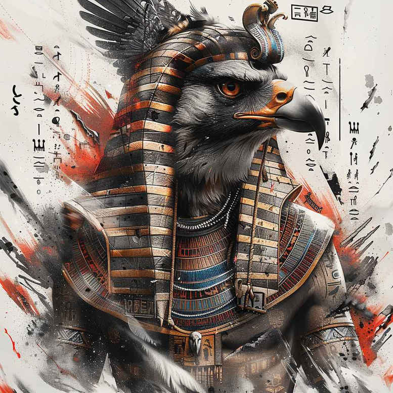 horus tattoo design ideas intricate shading falcon stands for determination