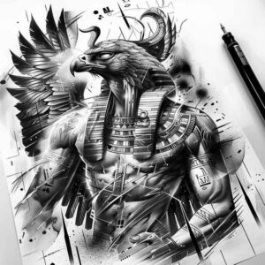 horus tattoo design ideas Surrealism symbolic guardian stands for strength