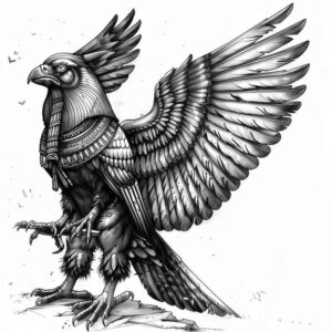 horus tattoo design ideas layered fill mythological for hip