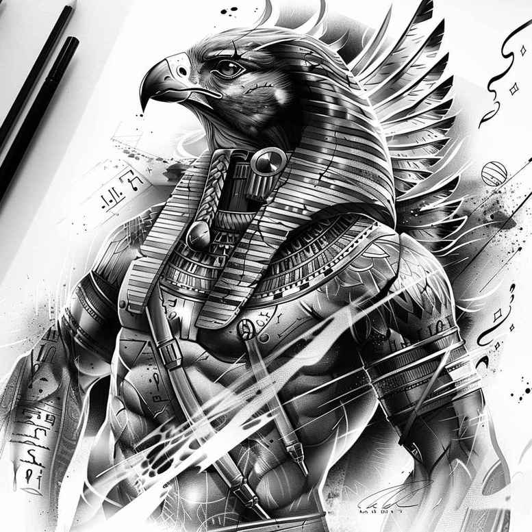 horus tattoo design ideas Surrealism surreal lighting sacred eye stands for resilience