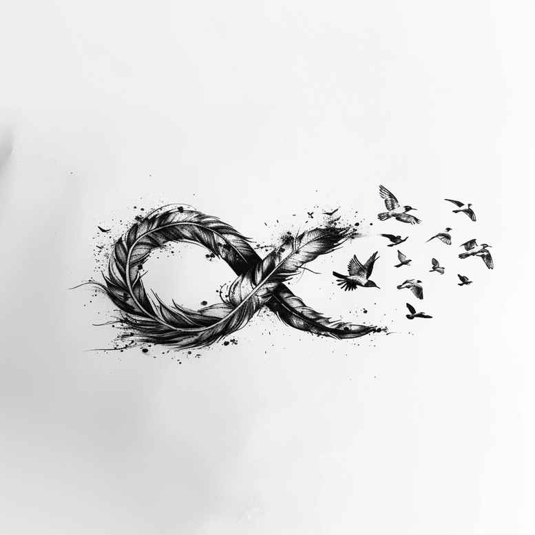 infinity-silhouette-sparse-for-upper-back – tattoo design ideas free ai generated – Gallery: infinity-signs-inkby-ai