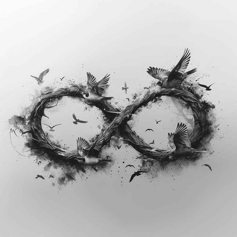 infinity-spiritual-design-for-men-single-line-for-lower-leg – tattoo design ideas free ai generated – Gallery: infinity-signs-inkby-ai