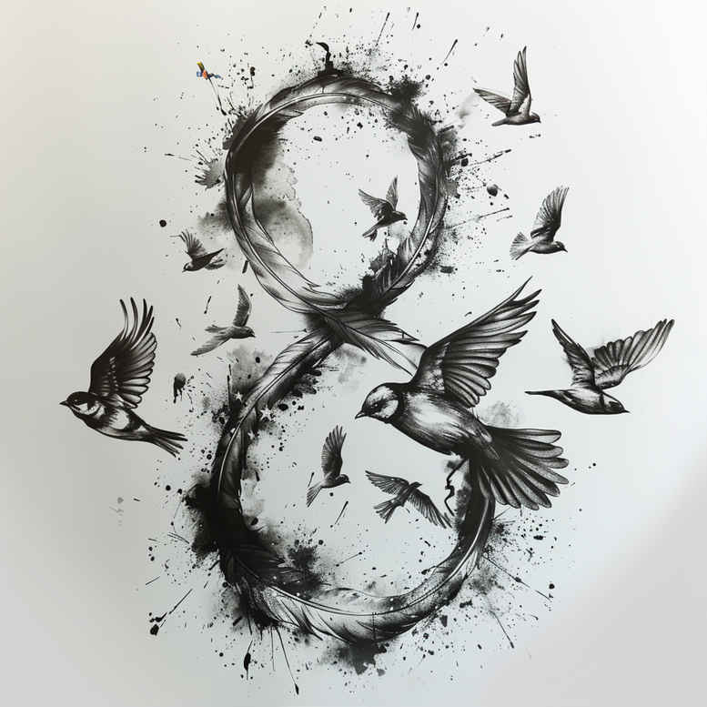 infinity-symbol-symbol-mark-for-upper-back – tattoo design ideas free ai generated – Gallery: infinity-signs-inkby-ai