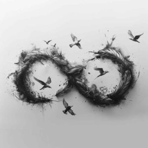 eternal-loop-tattoo-single-color-for-hand – tattoo design ideas free ai generated – Gallery: infinity-signs-inkby-ai