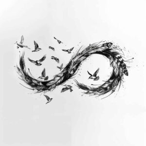 infinity-curve-pure-outline-for-chest – tattoo design ideas free ai generated – Gallery: infinity-signs-inkby-ai