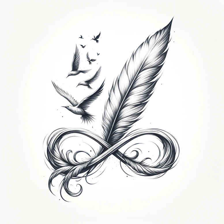geometric-infinity-unembellished-for-behind-ear – tattoo design ideas free ai generated – Gallery: infinity-signs-inkby-ai