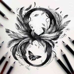 infinity-with-shadow-slender-for-shoulder-blade – tattoo design ideas free ai generated – Gallery: infinity-signs-inkby-ai