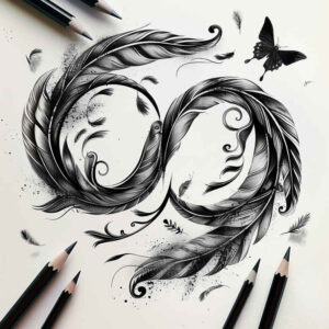 infinity-with-flowers-clear-edge-for-collarbone – tattoo design ideas free ai generated – Gallery: infinity-signs-inkby-ai