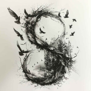 abstract-infinity-tiny-tattoo-for-spine – tattoo design ideas free ai generated – Gallery: infinity-signs-inkby-ai