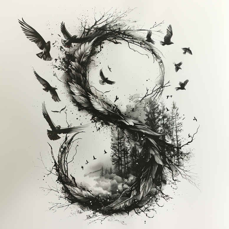 abstract-infinity-tiny-tattoo-for-spine – tattoo design ideas free ai generated – Gallery: infinity-signs-inkby-ai