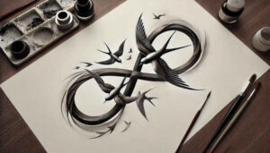 infinity-motif-airy-touch-for-back-of-neck – tattoo design ideas free ai generated – Gallery: infinity-signs-inkby-ai