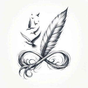 infinity-signs tattoo design ideas minimal texture bold for lower arm