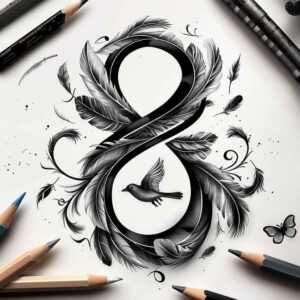 infinity-signs tattoo design ideas single dot continuous flow symbolising perseverance