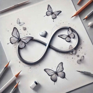 infinity-signs tattoo design ideas monochrome everlasting for neck