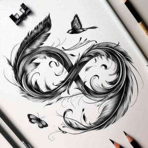 infinity-signs tattoo design ideas pristine flowing shapes for nape