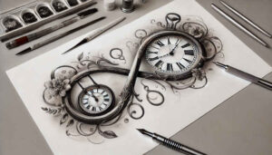 infinity-signs tattoo design ideas modest flowing shapes for stomach