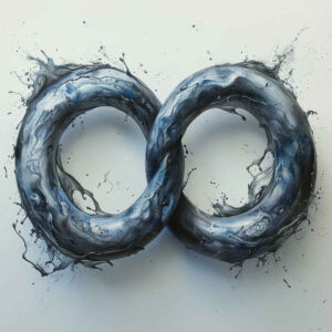 infinity-signs tattoo design ideas no shading intertwined lines for shin