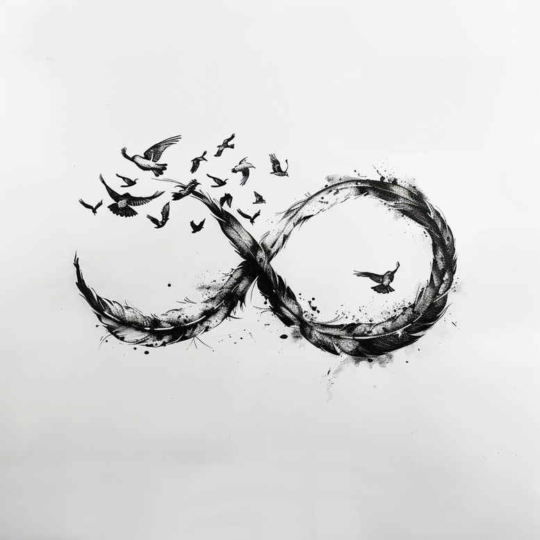 infinity-signs tattoo design ideas pinprick spiritual symbolising endurance