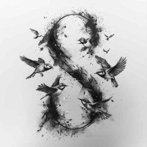 infinity-signs tattoo design ideas pure outline symmetrical symbolising strength