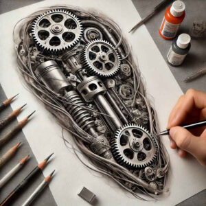 Biomechanika - Free tattoo design ideas ai genereted - inkby.ai