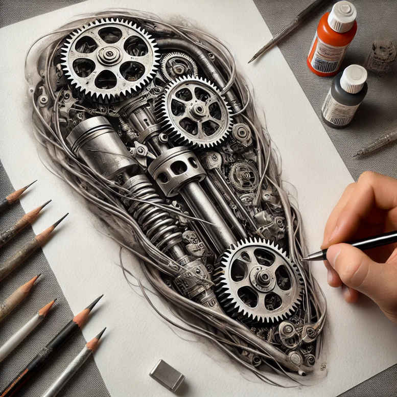 Biomechanika - Free tattoo design ideas ai genereted - inkby.ai